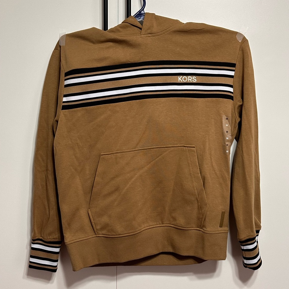 Michael Kors Tan Hoodie with Stripes